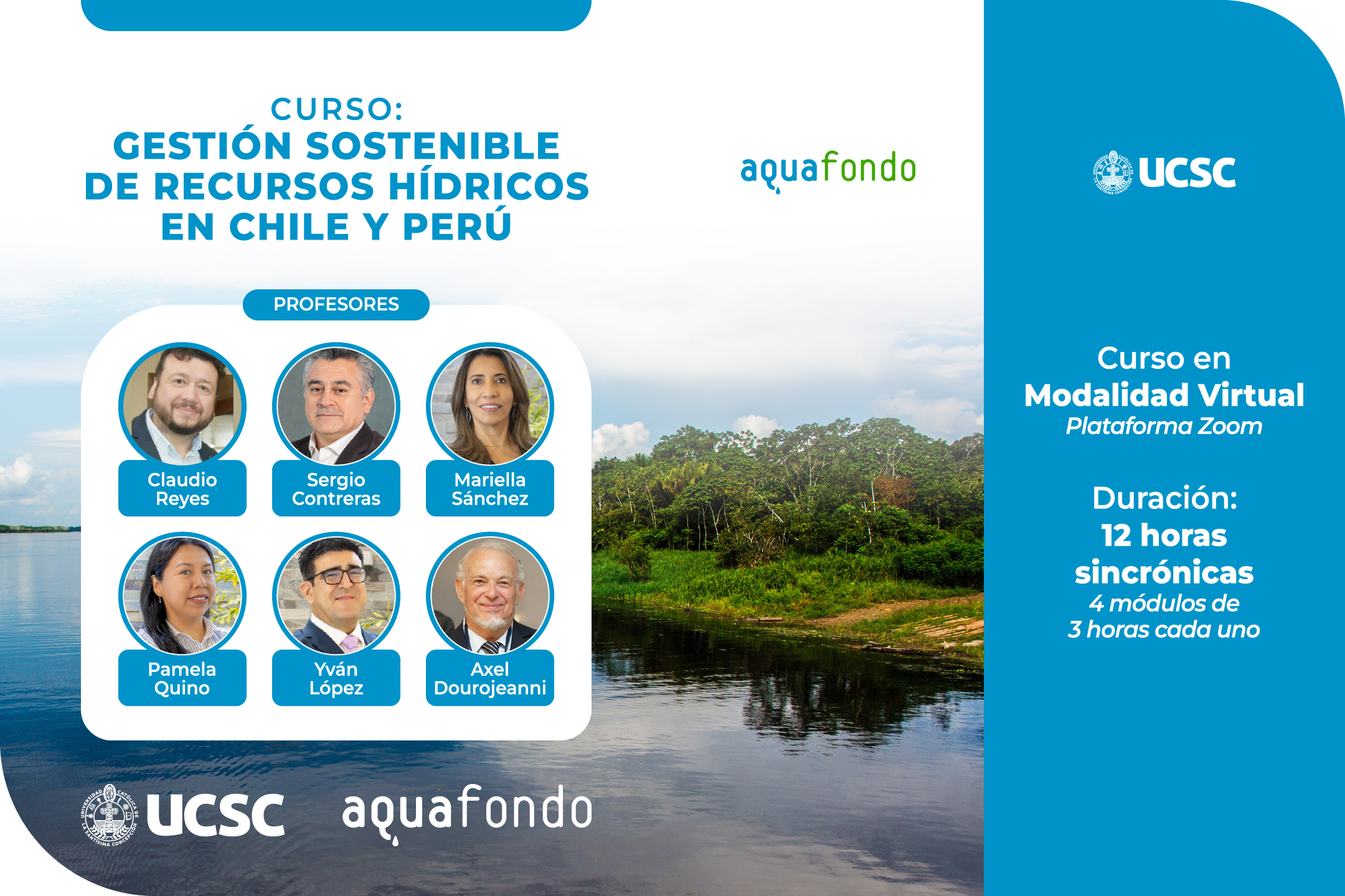 Scholarships for sustainable water resources management course with scholarships in Peru, Chile and Argentina