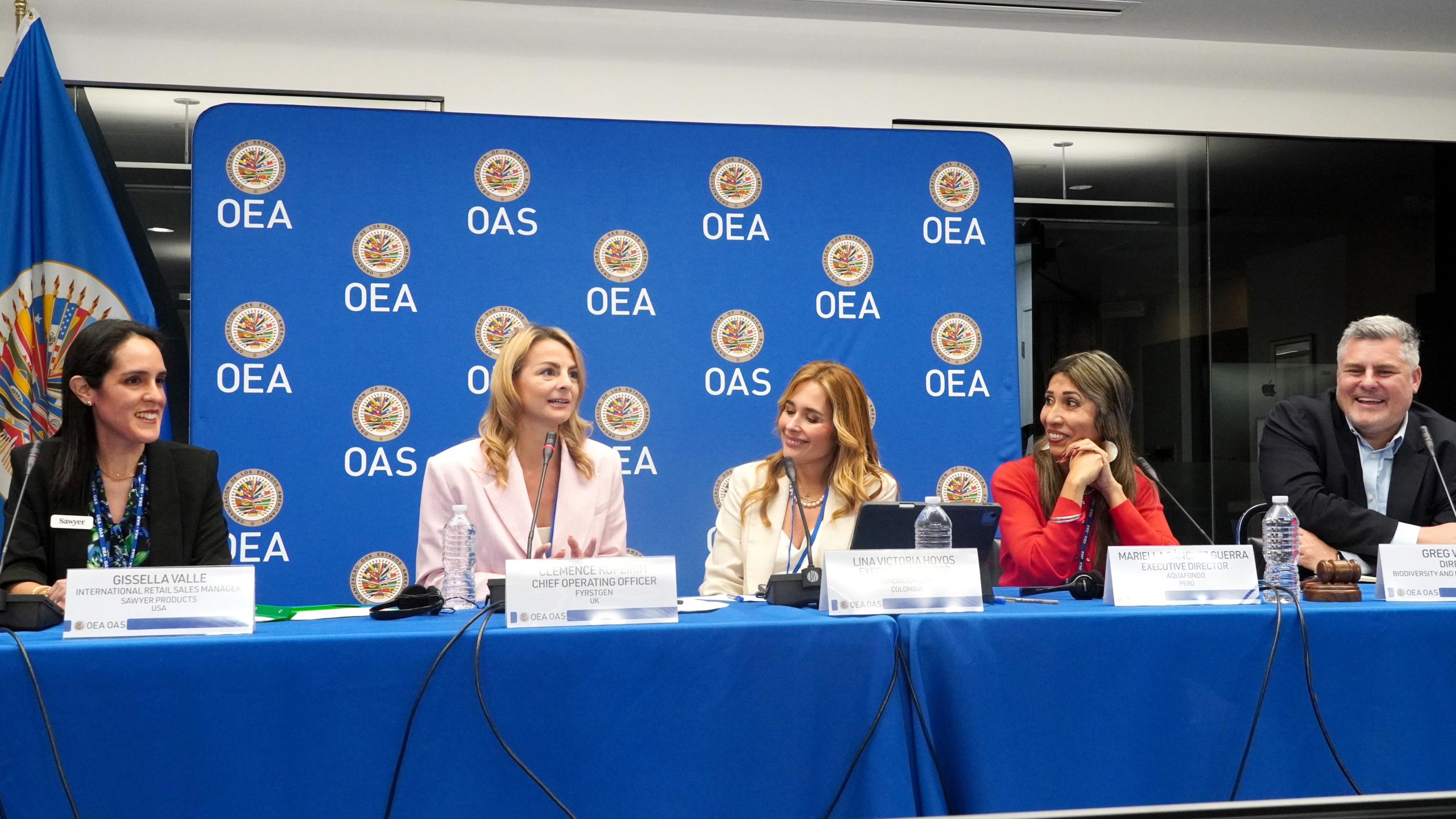 Aquafondo shared the Peruvian experience at the OAS, connecting governance, investment, and water security